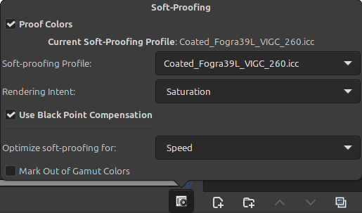 Soft-Proofing Color Pop-over