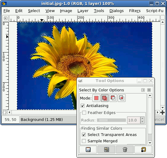 GIMP - Changing Background Color 2